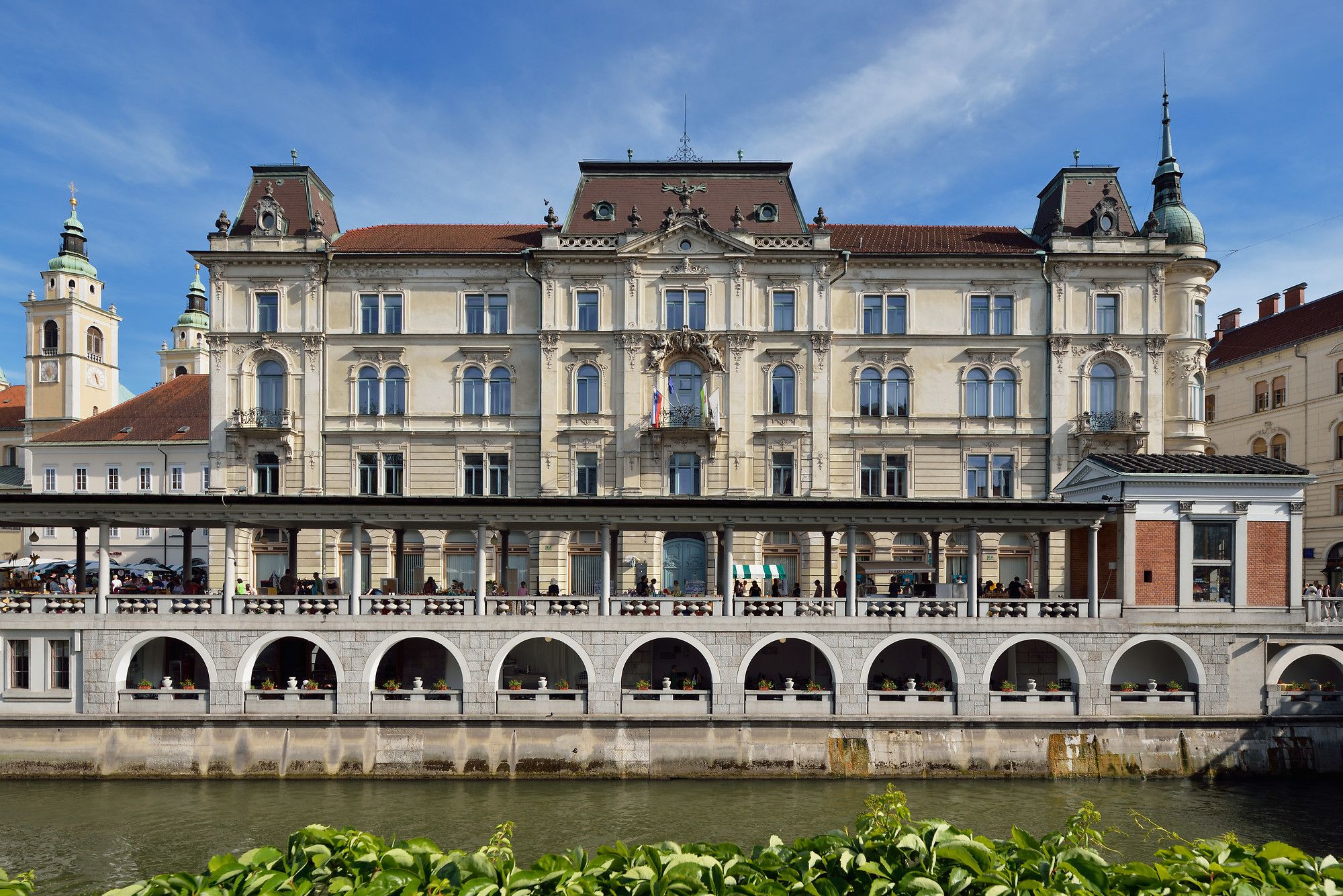 Plečnik\'s Market in Ljubljana